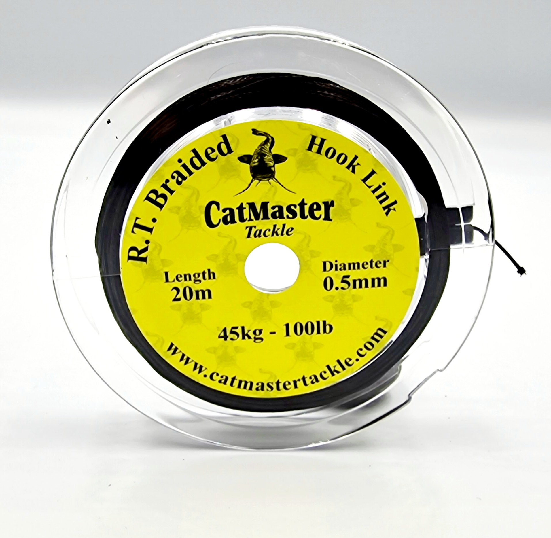 CatMaster Tackle R.T. Braided Cat Leader 100lb Black 20 Metre Spool