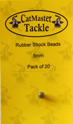 CatMaster Tackle Green Rubber Shock Beads 5mm