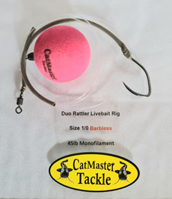 CatMaster Tackle Rattler Popper Live Bait Rig 1/0 Barbless  Yellow