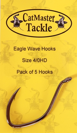 CatMaster Tackle Eagle wave Hooks Heavy Duty 4/0 (pack of 5 hooks)
