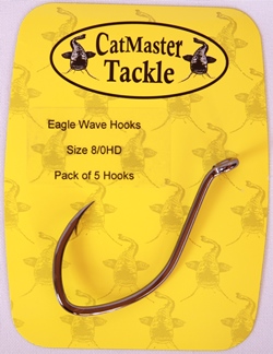 CatMaster Tackle Eagle Wave Hooks Heavy Duty 8/0 (pack of 5 hooks)