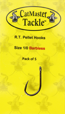 CatMaster Tackle R.T. Pellet Hooks size 1/0 Barbless