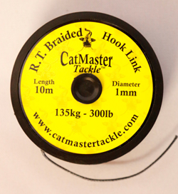 CatMaster Tackle R.T. Braided Cat Leader 300lb Black 10 Metre Spool