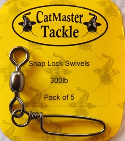 CatMaster Tackle Snap Lock Swivels 300lb