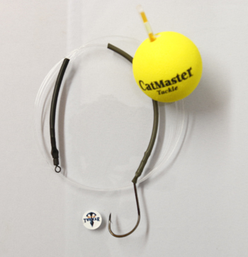 CatMaster Tackle Heavy Duty Live Bait Rig 100lb Yellow.  Trokar Hook 7/0